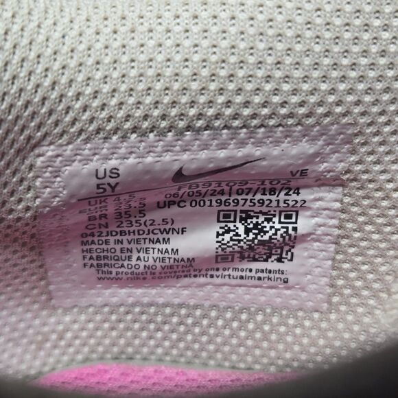 Nike Dunk Low GS Youth Size 5Y Retro Cute Pink/White Laser Fuschia FB9109-102 - Picture 8 of 8